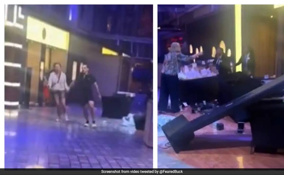 Watch: Passengers Run For Safety As Royal Caribbean Cruise Ship Tilts In The Atlantic Ocean