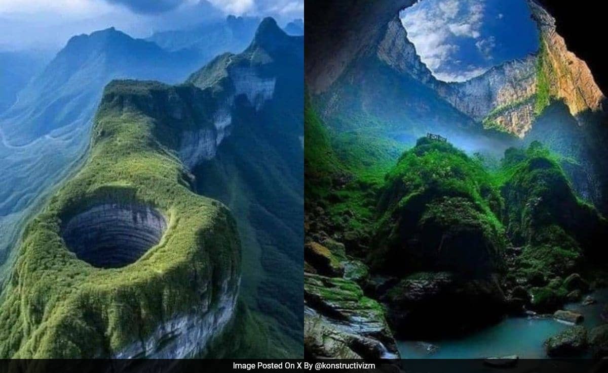In China, These Giant Sinkholes Are Tourist Spots. But Experts Flag Risks