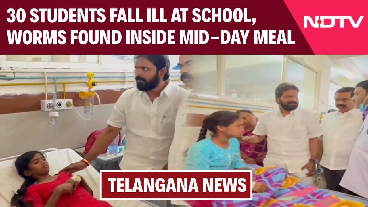 30 telangana students fall ill at school worms found inside mid day meal