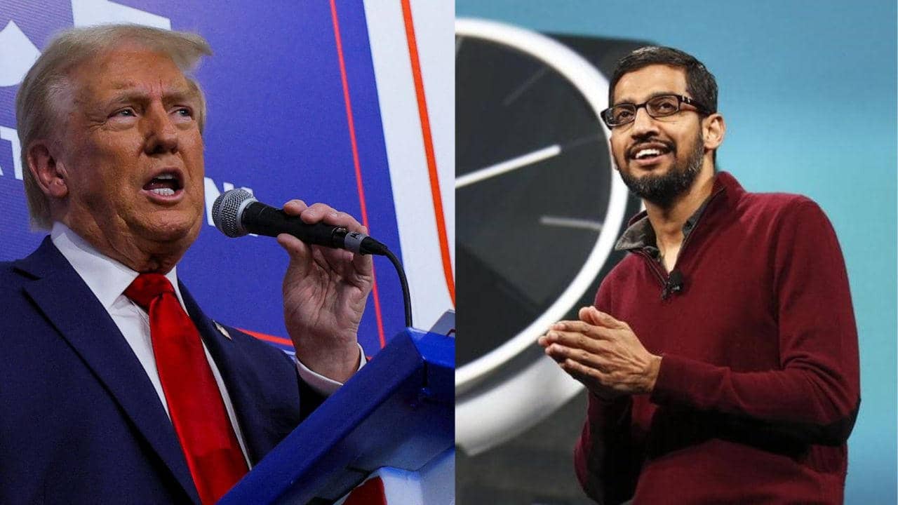 google ceo sundar pichai dials donald trump elon musk joins the call