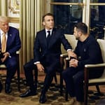 Trump, Zelensky, Macron Discuss “Crazy” World In Paris