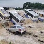 Watch: Buses Swept Away By Flood Waters After Cyclone Fengal Landfall
