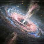 Powerful Beam From Ancient Black Hole 12.9 Billion Light-Years Away Targets Earth