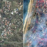 Satellite Pics Show Before-After Image Of Los Angeles Devastated By Wildfire
