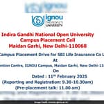 IGNOU-SBI Campus Placement Drive Announced, Check Details