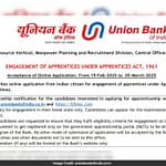 Union Bank of India Recruitment 2025: Registration Begins For 2,691 Apprenticeship Posts, Check Details