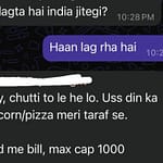 Woman Gets Day Off & Free Pizza For India vs New Zealand Final, Says “My Manager Is The Best!”