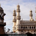 Charminar Minaret Plaster Falls Amid Heavy Rain In Hyderabad