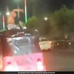 Video: Shirtless Men Perform Dangerous Stunt On Speeding Auto On Noida Expressway, Police Take Action