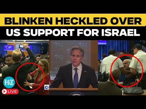 ‘Why Aren’t You in the Hague?’: Blinken Heckled at News Conference | Israel-Hamas War | Gaza